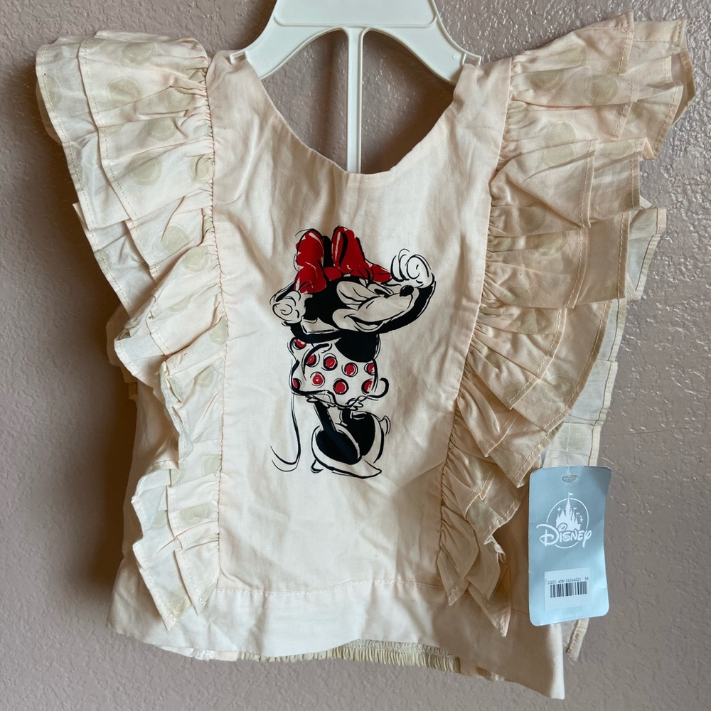 Girls Disney Minne mouse ruffle top